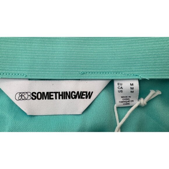 2/$30 NWT Something New Medium Turquoise/Teal Floral Ruffle Maxi Skirt Side Slit - Picture 3 of 16